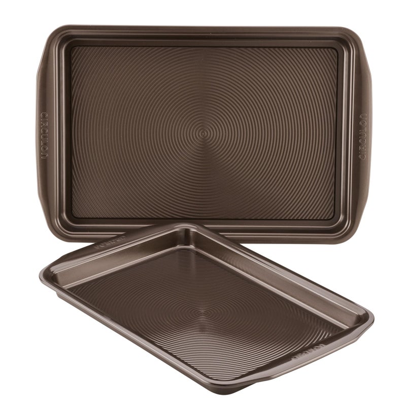 Circulon Nonstick Bakeware Set with Nonstick Cookie Sheets / Baking Sheets - 2 Piece, Chocolate Brown , Set (9" x 13" & 10" x 15") - Image 1